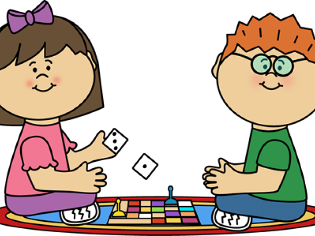 Clipart Of Children Playing Board Game (640x480), Png Download