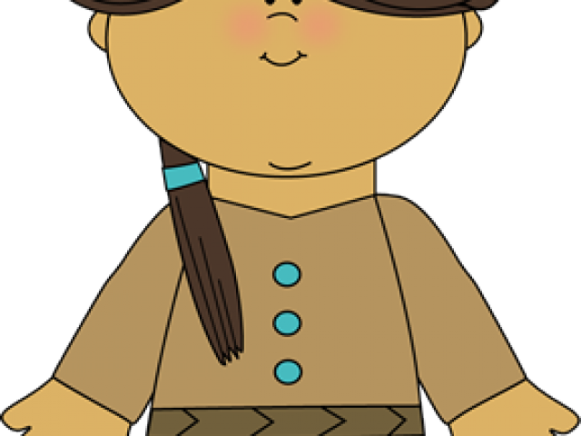 Native American Clipart Free Download Clip Art - Cartoon Pilgrim And Indian (640x480), Png Download
