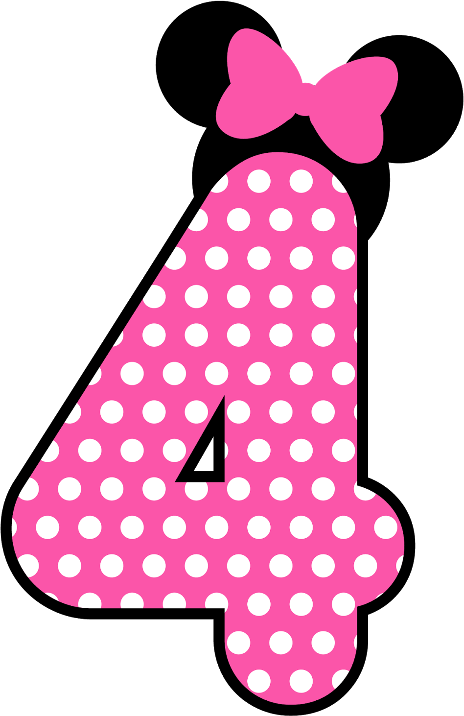 Bella Dresses, Mickey Mouse, Numbers, Number Fonts, - Minnie Mouse Number 3 (1392x1600), Png Download