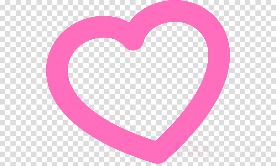 Pink Heart Outline Transparent Png Clipart Heart Clip - Red Colour (900x540), Png Download