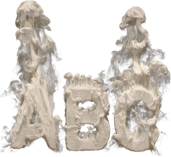 Experimental Smoke Font - Carving (595x595), Png Download