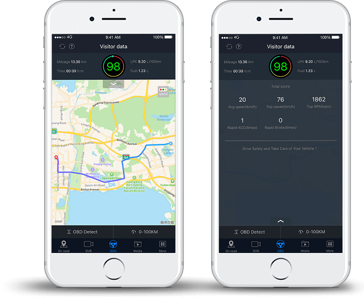 It Can Automatically Manage The Trip And Record The - Halocam C1 Fhd 1080p Wifi Connect Car Dash Cam,super (743x609), Png Download