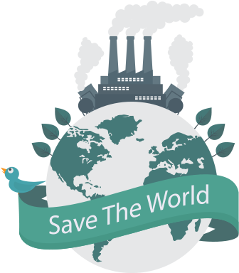 Eco Sign Save The World Vector And Transparent Png - Save The World Png (1200x628), Png Download