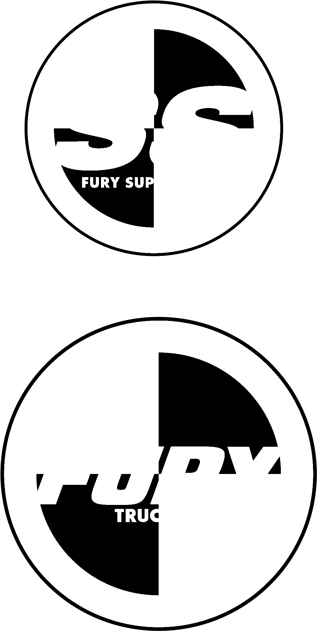 Fury Skateboard Trucks Logo Black And White - Fury Trucks (2400x2400), Png Download
