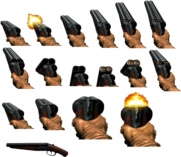 I Present The Sawed Off Double Barreled Shotgun - Dog Rifle (614x527), Png Download