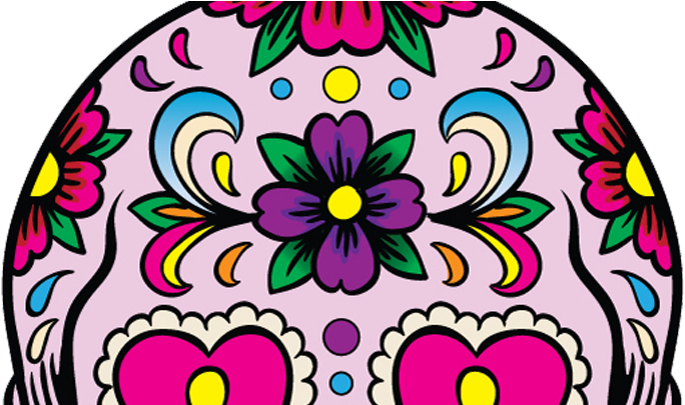 Sugar Skulls Heart (768x404), Png Download