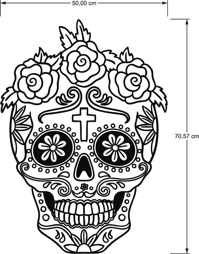 Holiday Aisle Day Of The Dead Decorative Box (646x823), Png Download