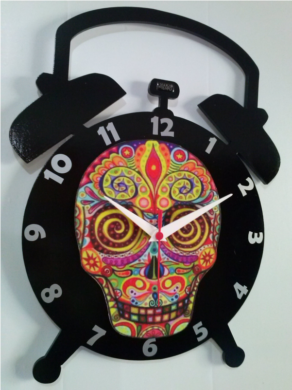 Relógio Parede Despertador Caveira Mexicana - Mexican Day Of The Dead (800x800), Png Download