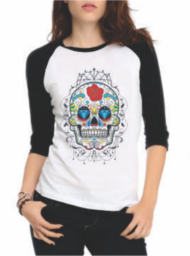 Best Gift - Colorfull Skull Hoodie/t-shirt/mug Black/navy/pink/white (1000x1000), Png Download