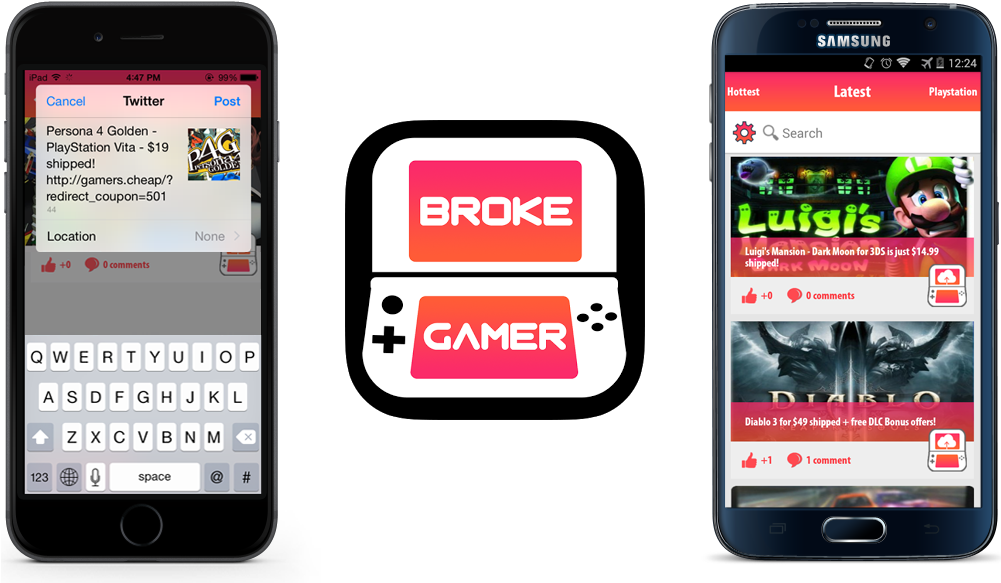 Twitter Sharing Mobile App - Mobile App (1000x600), Png Download
