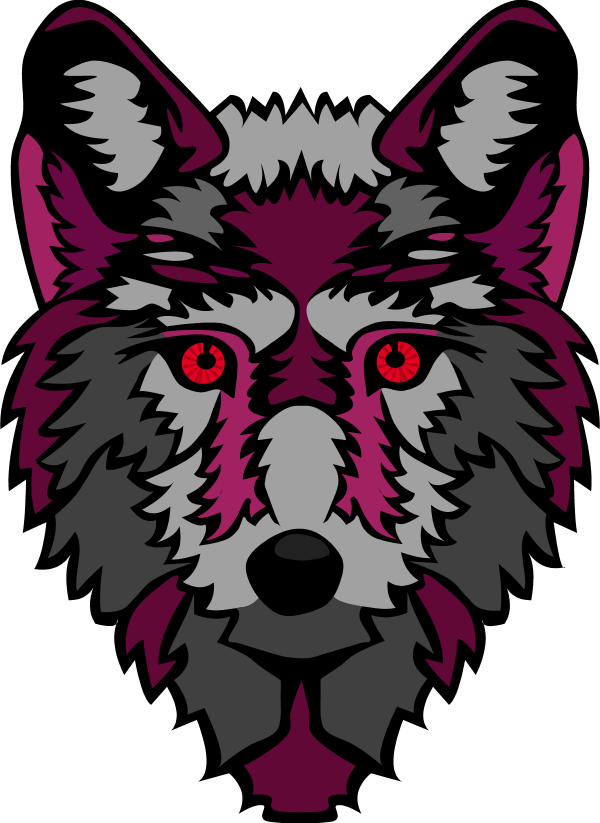 Wolf Head Stylized - Cartoon Clipart Gray Wolf Wolf Face (600x823), Png Download
