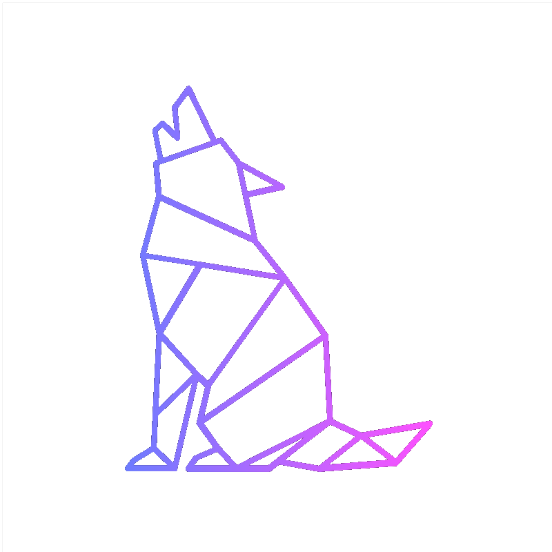 Dapp Wolf - Line Art (800x800), Png Download