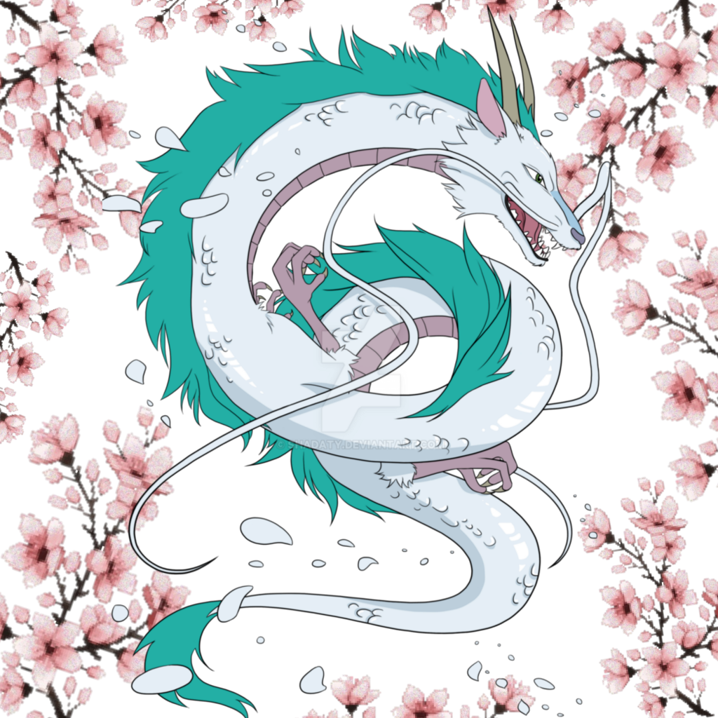 Spiritedaway Haku Anime Png Sakuraflower Anime Studiogh (1024x1024), Png Download