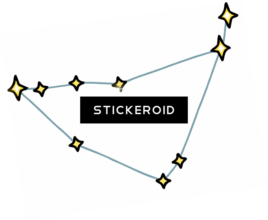 Capricorn Signs Zodiac - Capricorn Constellation Transparent Background (896x736), Png Download