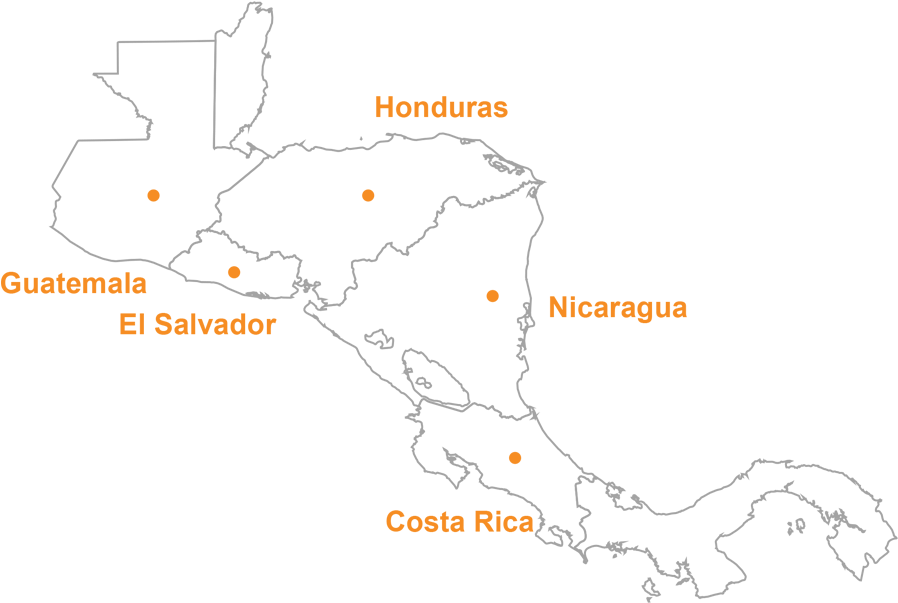 In Guatemala - Mapacentroamerica1 - Map (897x623), Png Download