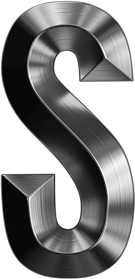 Stylish Metal Typeface - Typography (595x595), Png Download