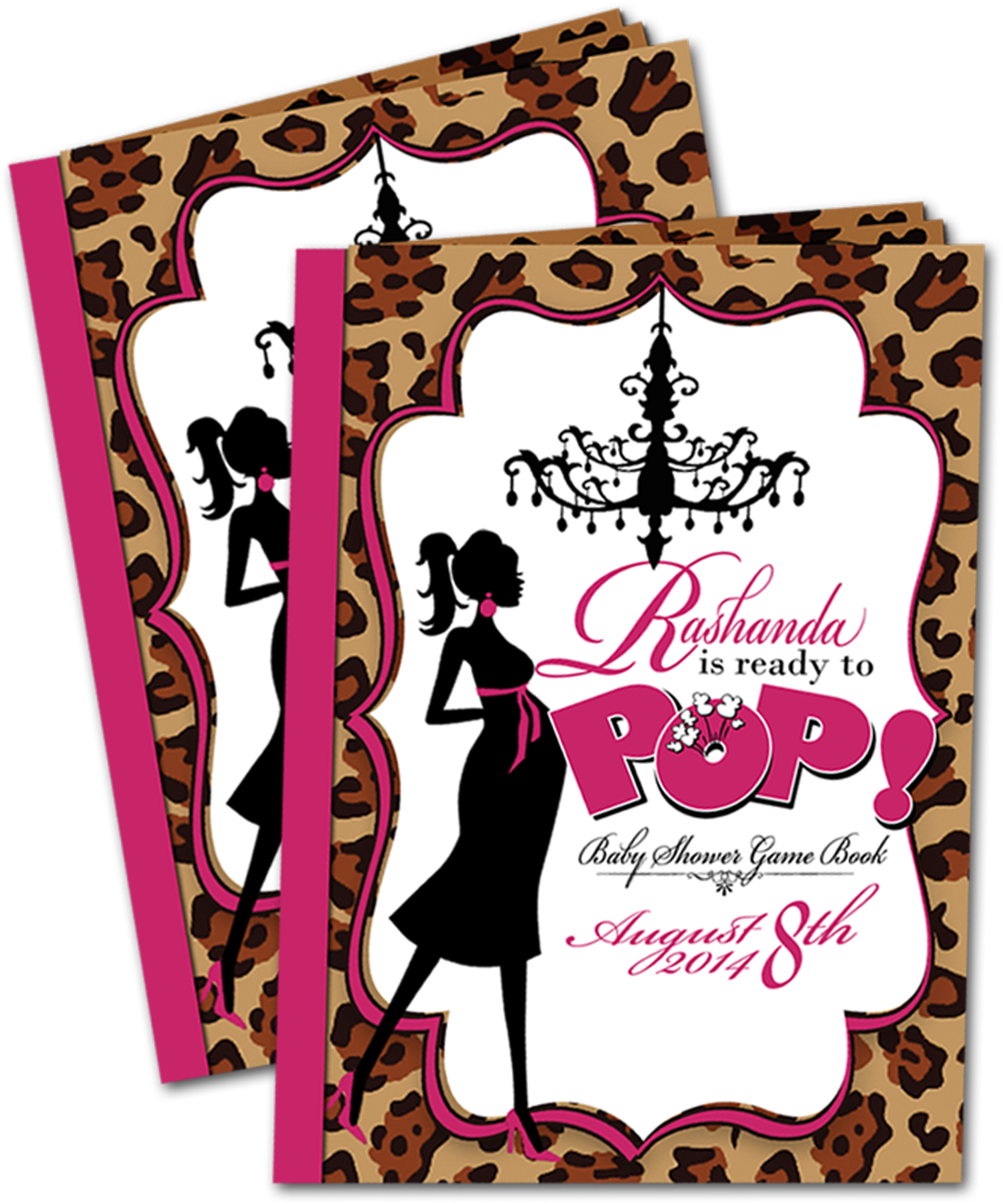 5 Half Fold Page Book - Chandelier Rubber Stamp Wm (1800x2100), Png Download
