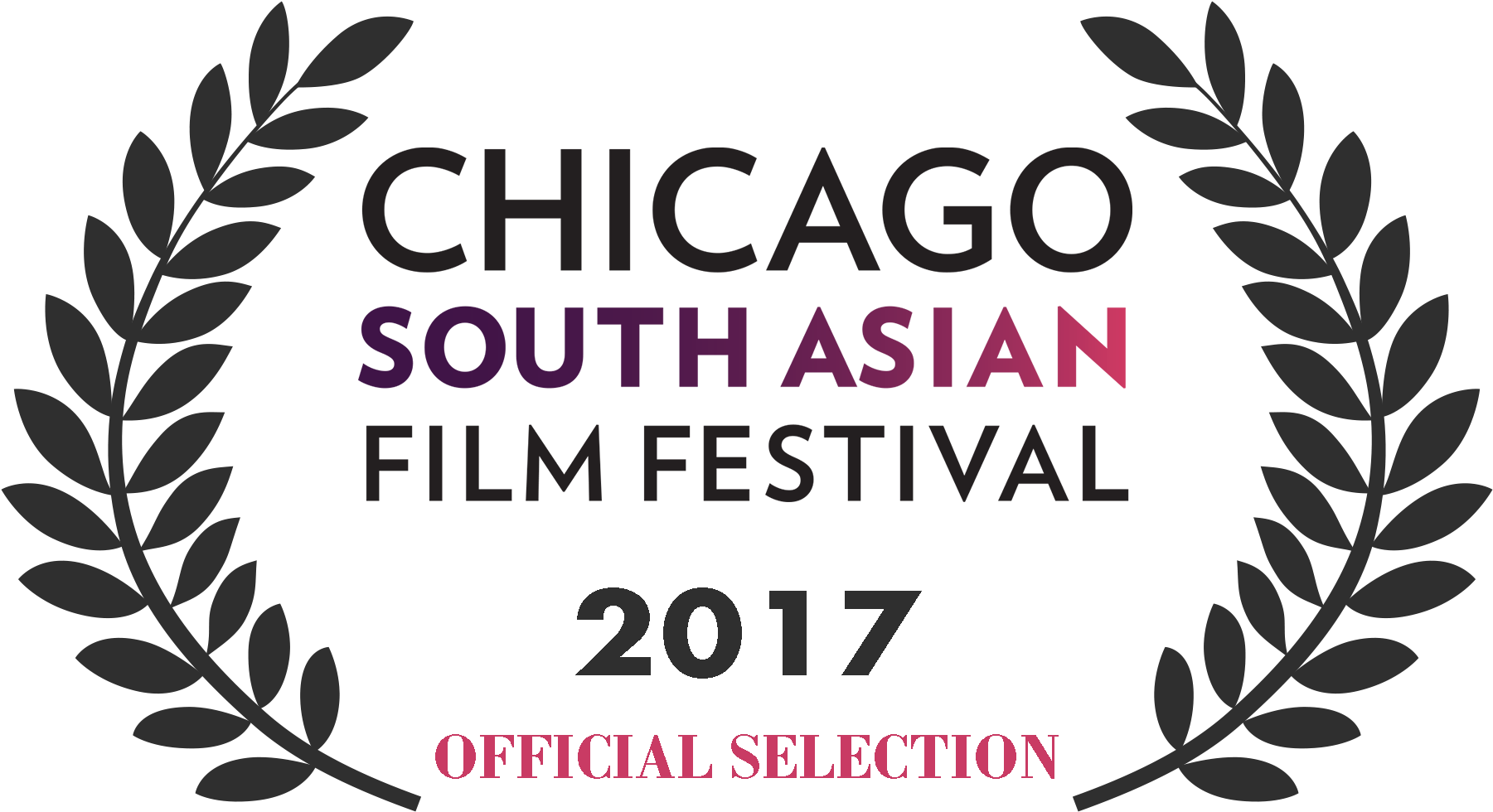 2017 [eps - Chicago South Asian Film Festival Laurel (1800x1000), Png Download