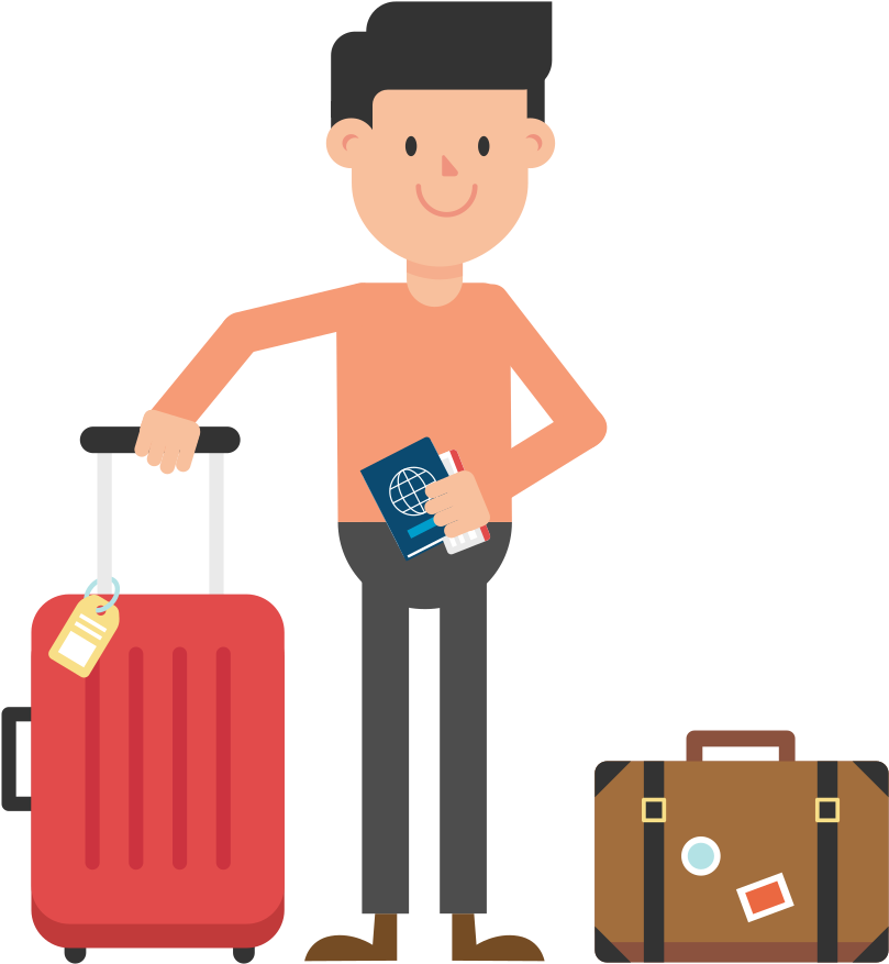 Open - Gif Walking With Luggage (2000x1125), Png Download