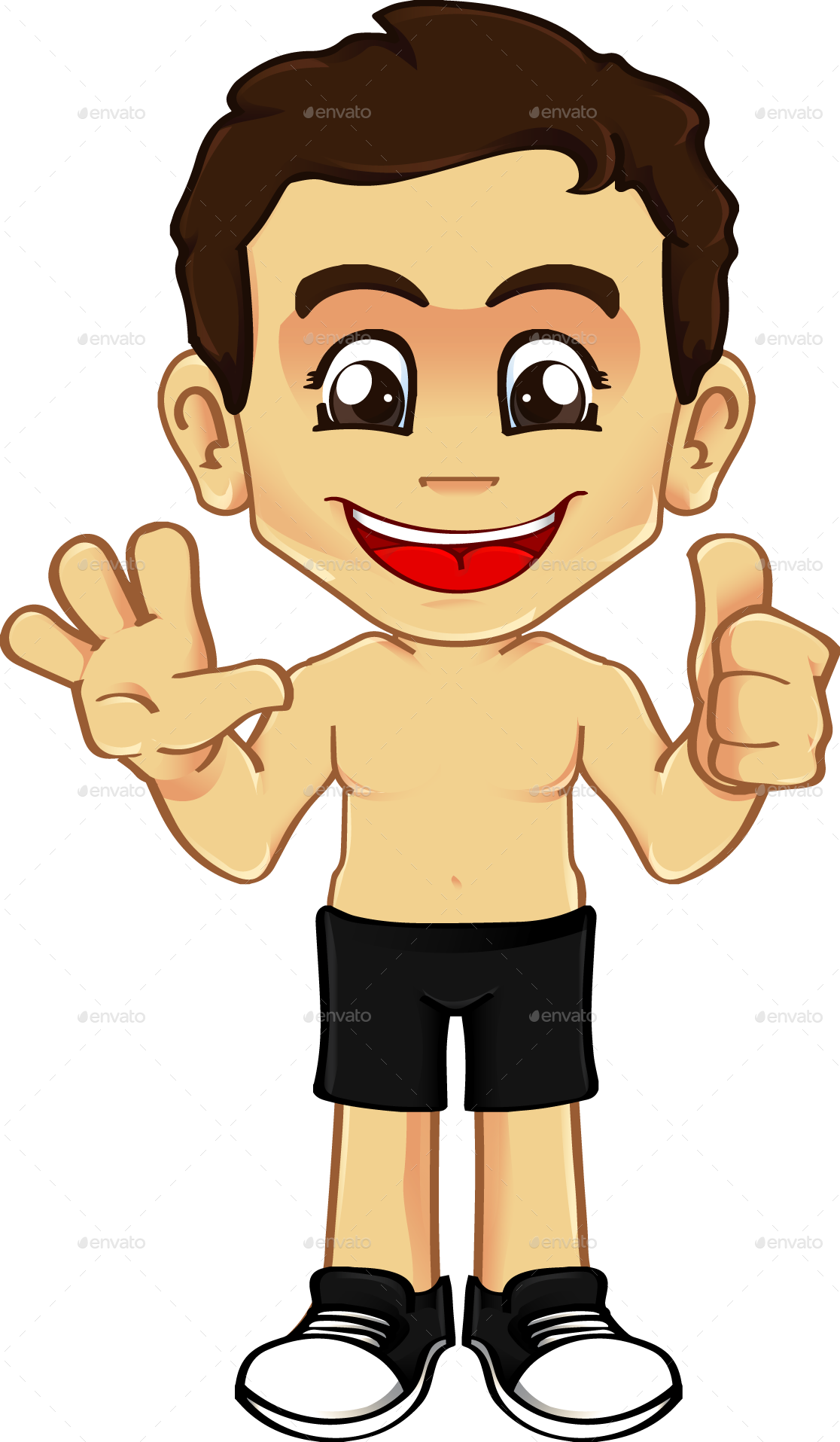 Friendly Boy Mascot / Character Kit By Sunnrain - Clip Art (1116x1915), Png Download