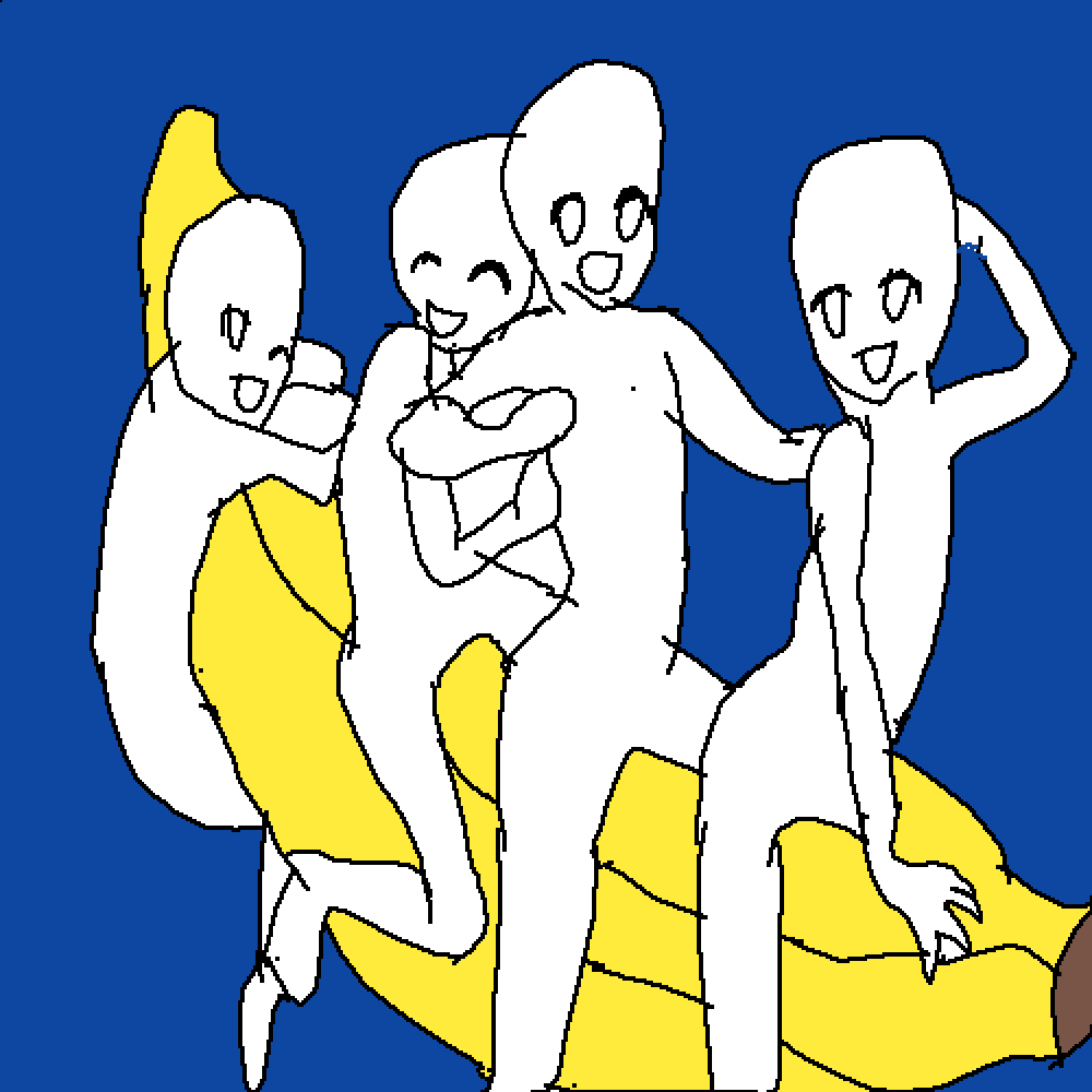 Banana Boat Collab - Cartoon (1000x1000), Png Download