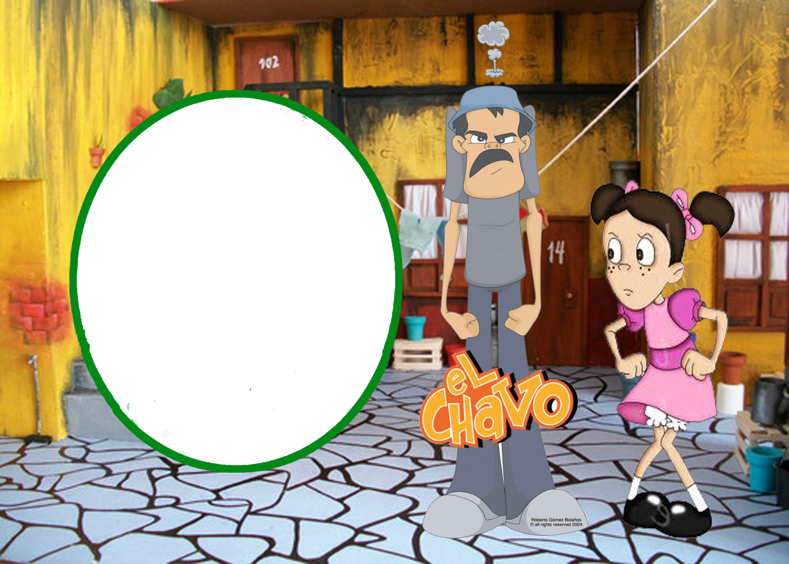 Imagenes Del Chavo Del Ocho Animado - Marcos Para Fotos Del Chavo Animado (1600x1143), Png Download
