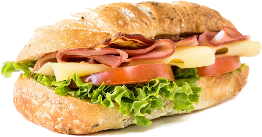 Curso Manipulacion Alimentos - Ciabatta Sandwich White Background (900x600), Png Download