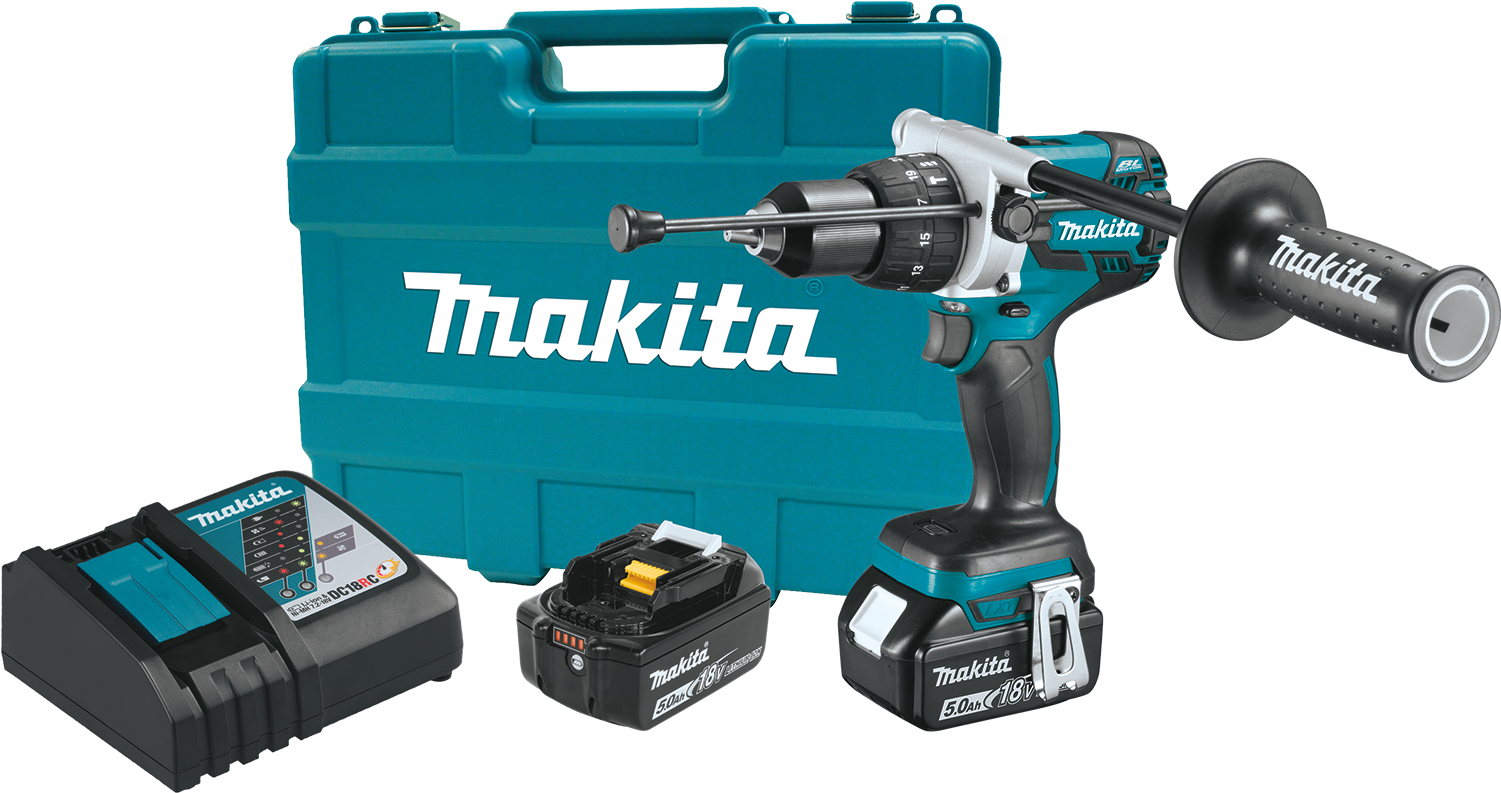 18v Lxt® Lithium‑ion Brushless Cordless 1/2" Hammer - Makita Xfd07t (1500x1500), Png Download