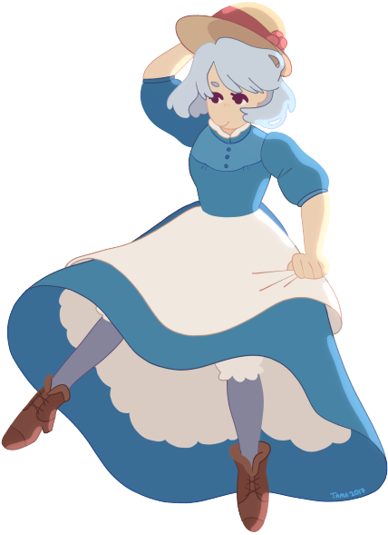 Some Howl's Moving Castle Art - Cartoon (500x620), Png Download