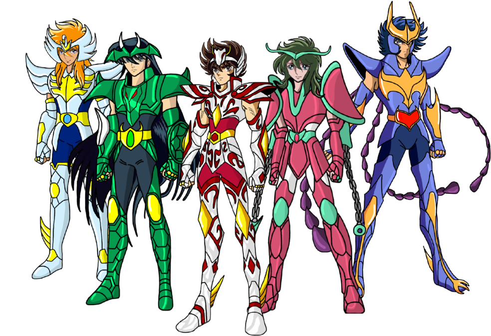 Los Caballeros Del Zodiaco Png - Saint Seiya Manga Art (1024x716), Png Download