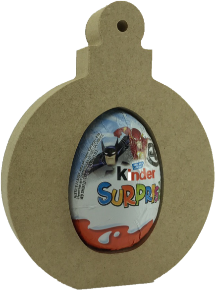 Kinder Egg Holder Christmas Bauble Freestanding Mdf - Kinder Surprise (510x610), Png Download