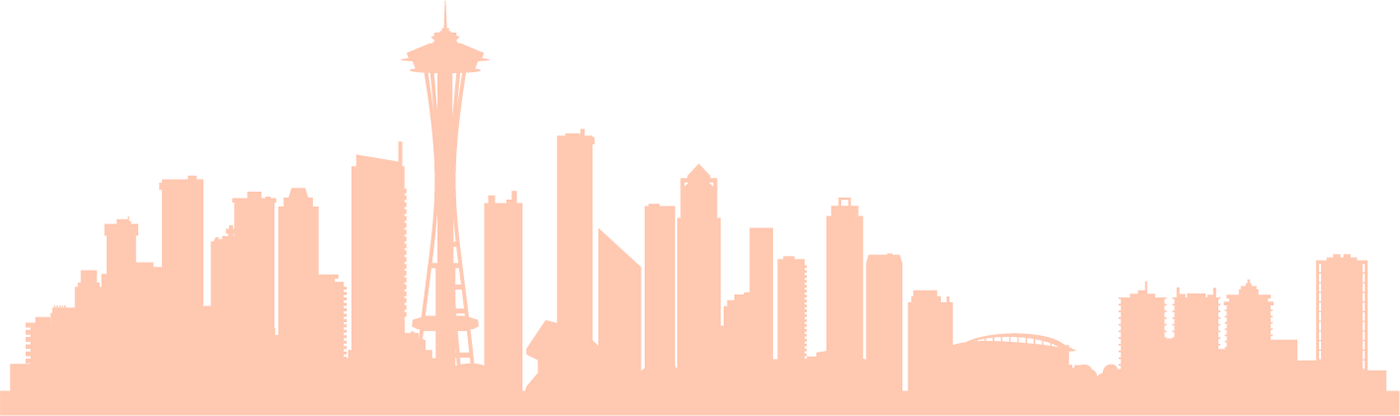 Seattle-skyline - Seattle Skyline Silhouette (1400x416), Png Download
