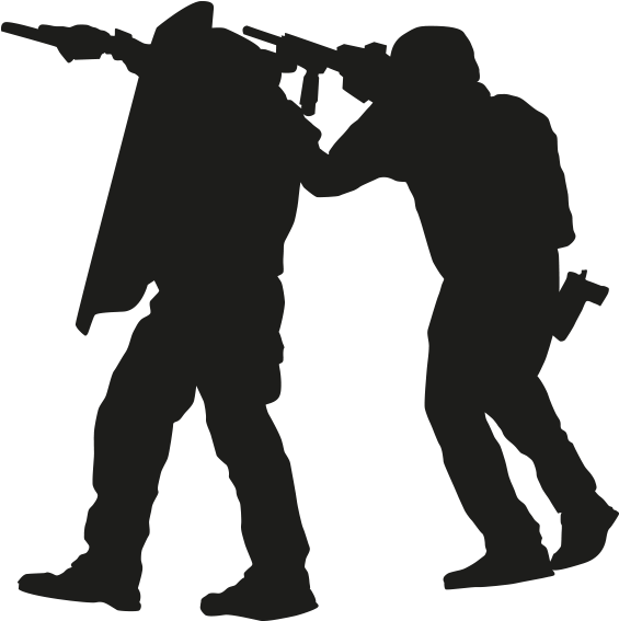 Police Officer Silhouette - Silhouette (564x600), Png Download