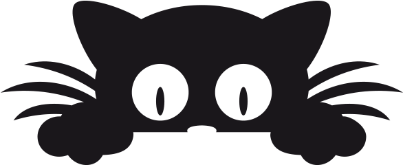 Sticker Chat Caché - Cat Decals (600x600), Png Download