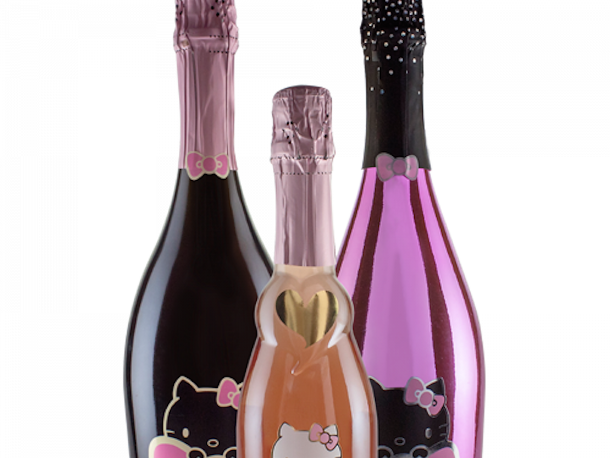 This Rosé Comes In Two Different Bottles - Hello Kitty Wine Uk (1200x900), Png Download