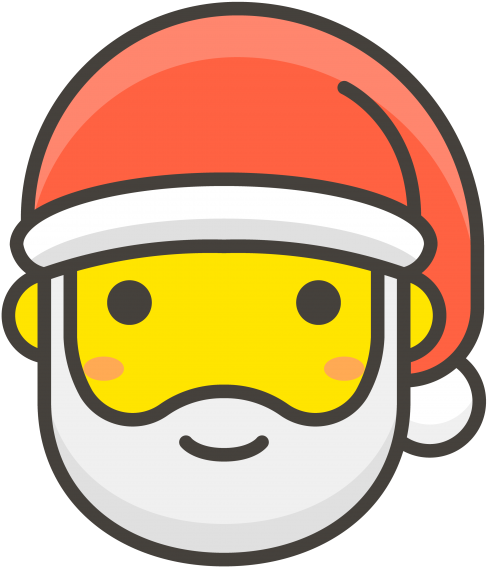Santa Claus Emoji - 산타 아이콘 (866x650), Png Download
