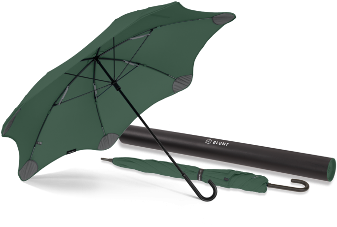 By Blunt Umbrellas - Blunt Lite Curved Handle Umbrella - Charcoal (700x699), Png Download