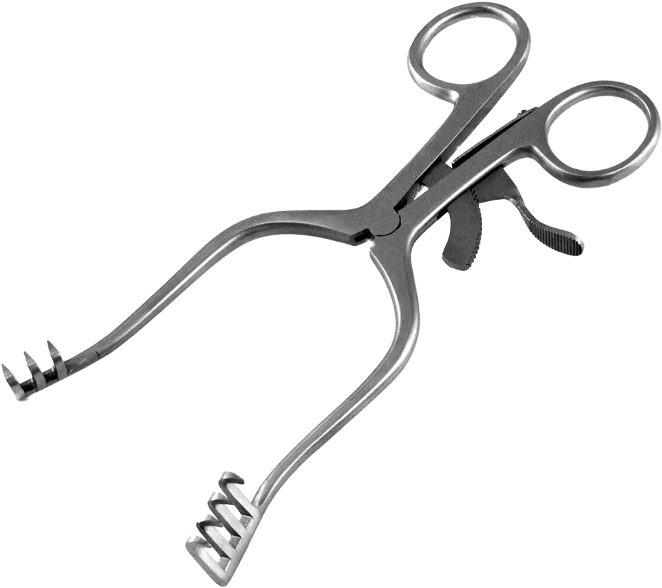 Retractor, Adjustable With Latch, Blunt, 16 Cm - Tongs (945x842), Png Download