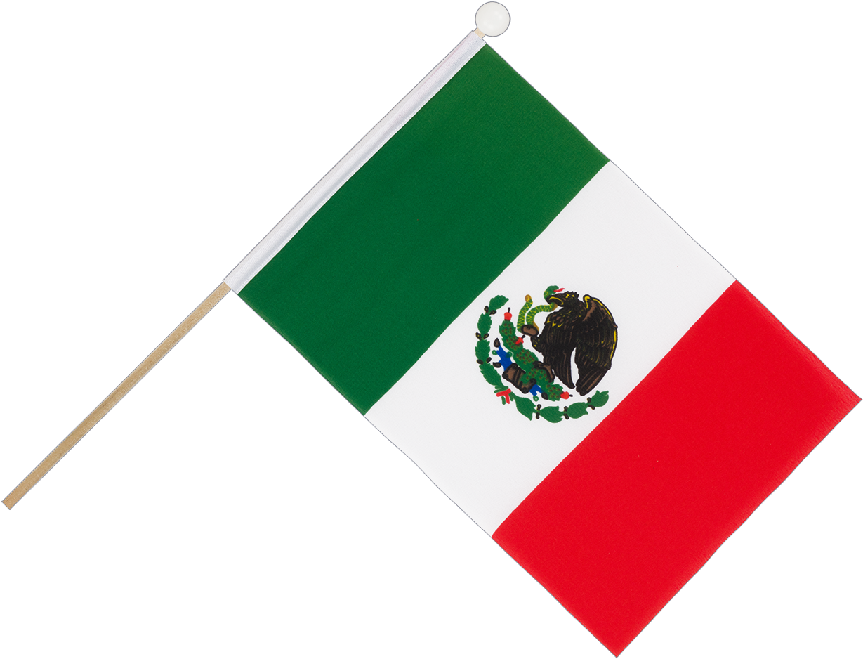 Hand Waving Flag 6x9" - Mexican Flag Transparent Background (1500x1260), Png Download