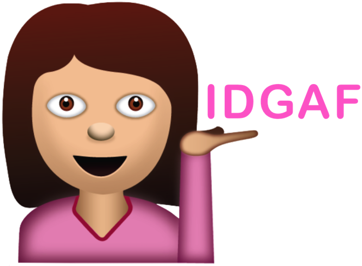When You Want To Say More Than Just "whatever" - Whatsapp Girl Emoji Png (748x534), Png Download