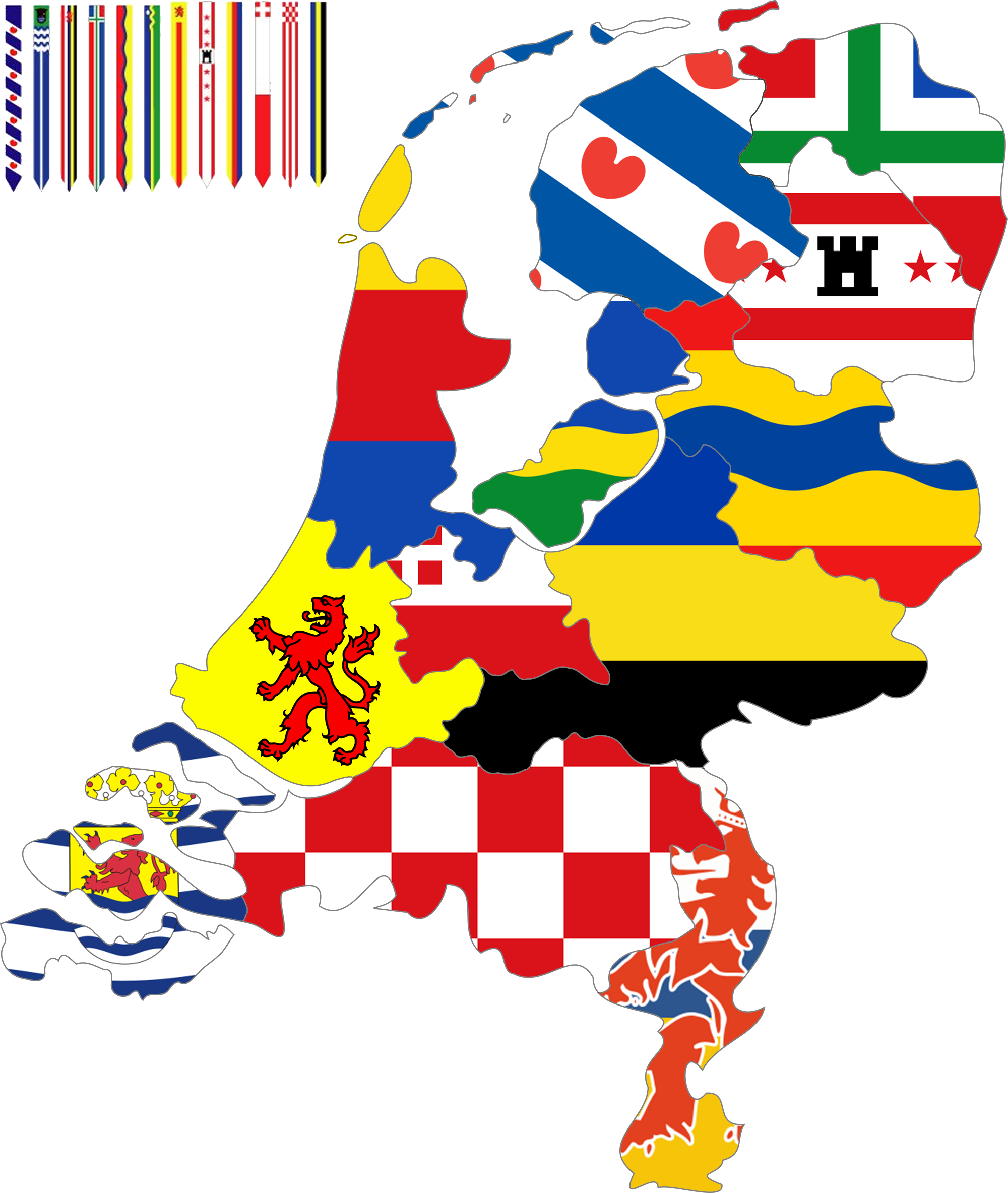 Flags Of Provinces Of The Netherlands - Netherlands (2000x2367), Png Download