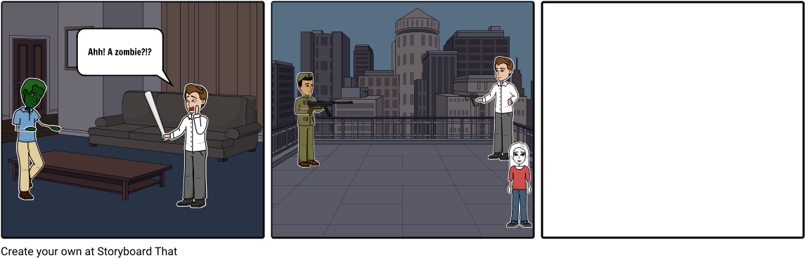 Zombies - Cartoon (1164x385), Png Download