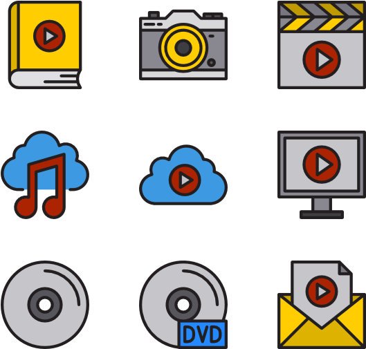 Multimedia 36 Icons (600x564), Png Download
