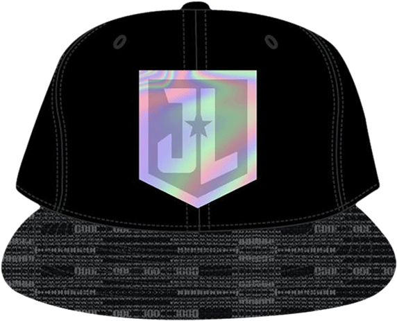 Justice League Holographic Logo Black Cap - Baseball Cap (1000x483), Png Download