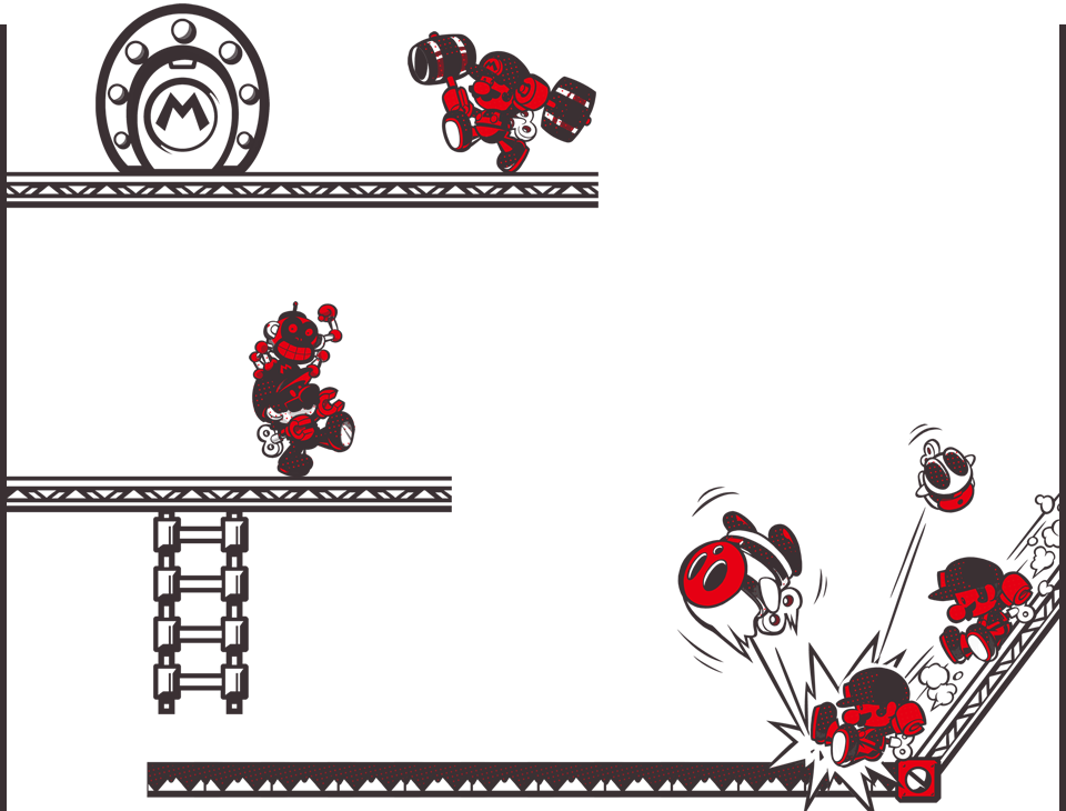 Mario Vs Donkey Kong - Cartoon (960x730), Png Download
