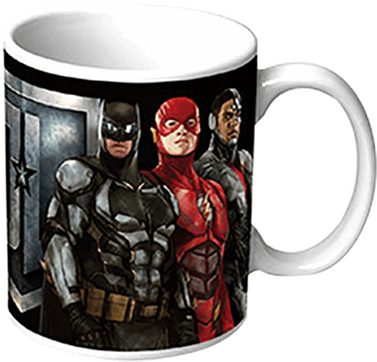 Justice League Movie Logo Mug - Icon Heroes Justice League Movie Tactical Suit Batman (600x600), Png Download