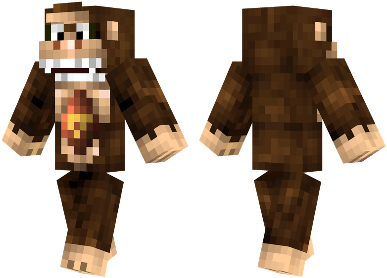 Donkey Kong - Skin Minecraft Pe Slenderman (804x576), Png Download