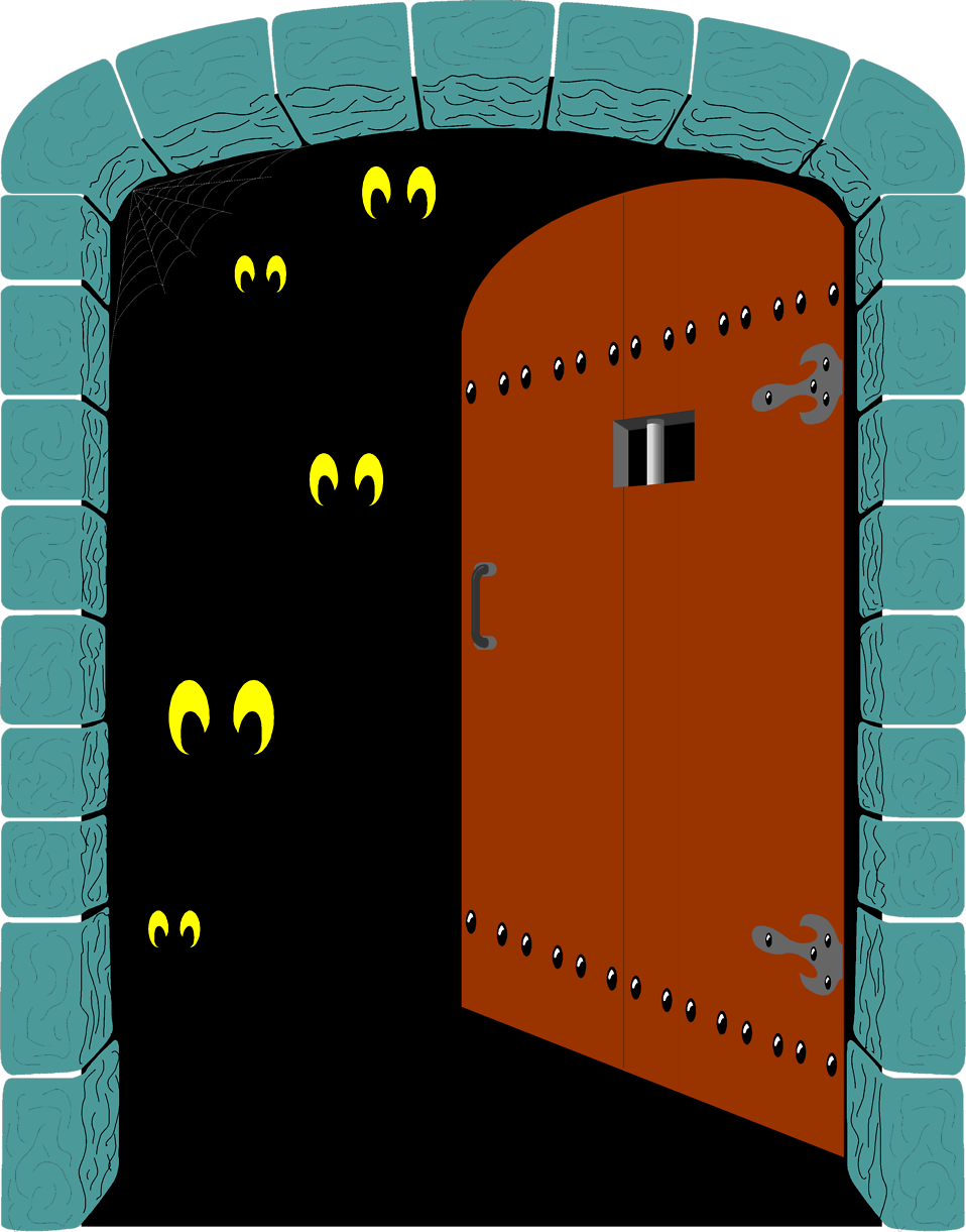 Creepy Clipart Door - Haunted House Door Png (958x1221), Png Download