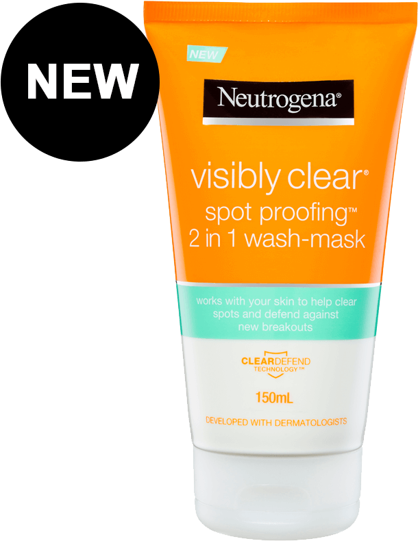 Visibly Clear Spot Proofing Wash Mask New - Neutrogena Deep Clean Micellar Purifying Water (826x826), Png Download