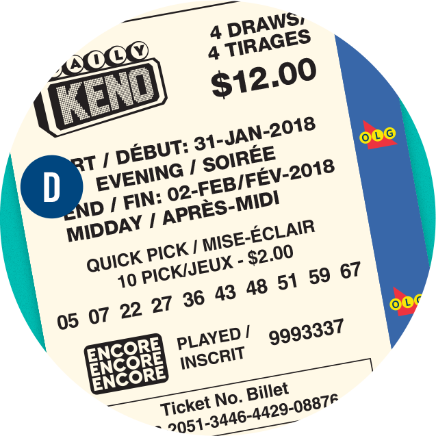 A Daily Keno Ticket - Lottery (637x637), Png Download